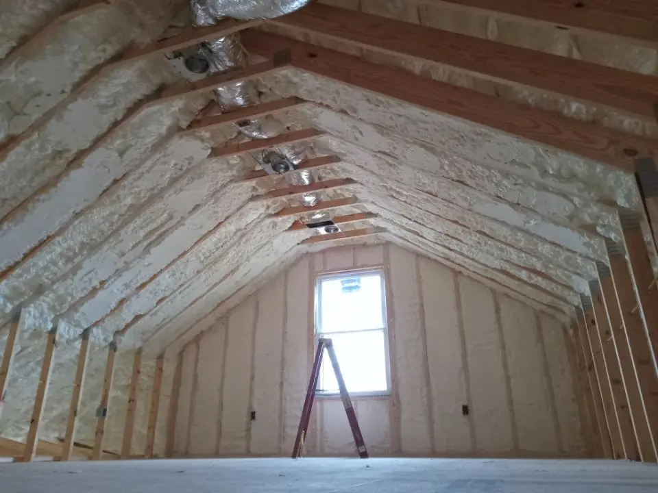 Spray foam roofing application for Crawl Space Insulation project in Whitney